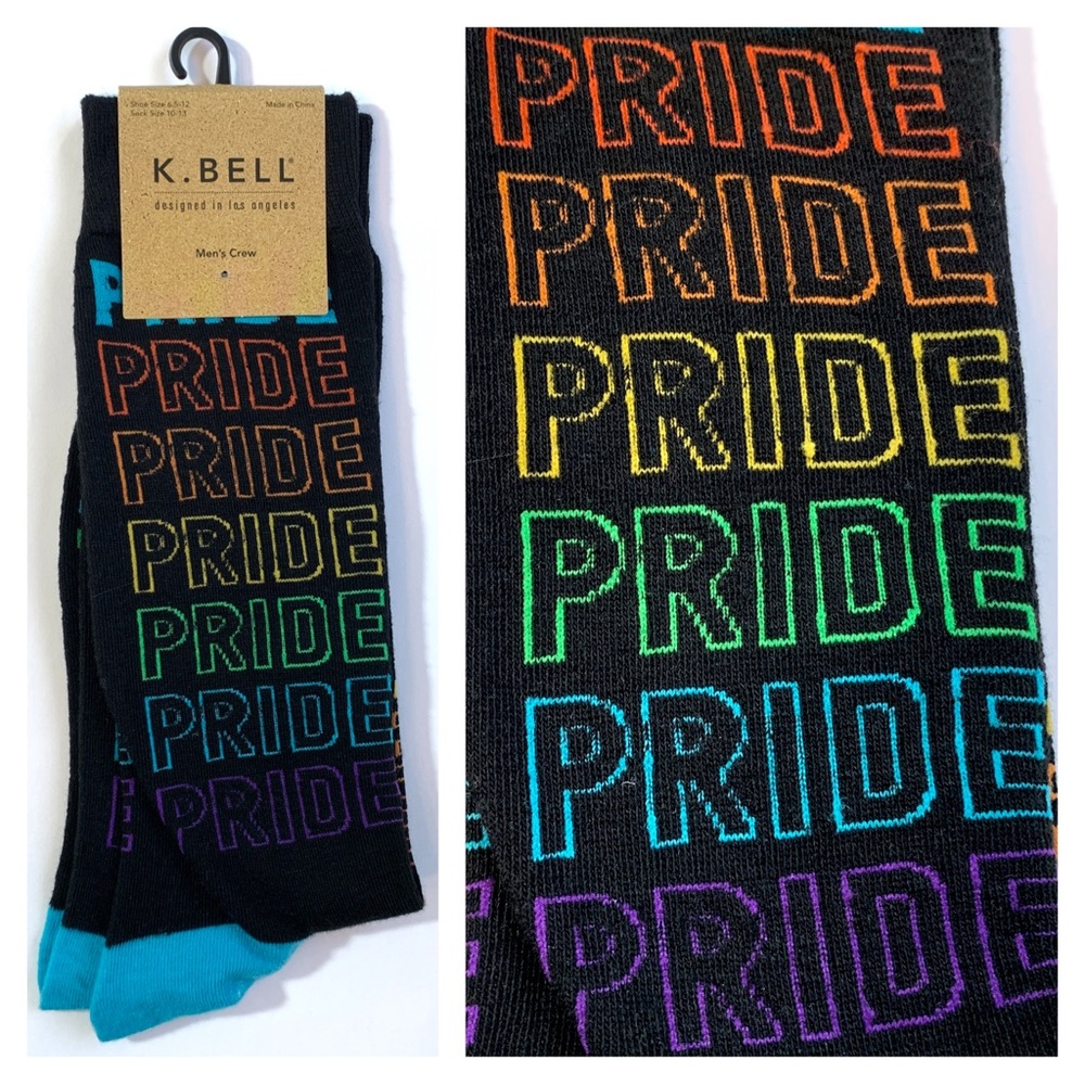 PRIDE K.Bell men’s crew socks